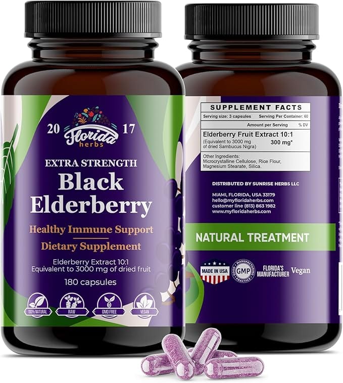 Black Elderberry Capsules - Florida Herbs product image