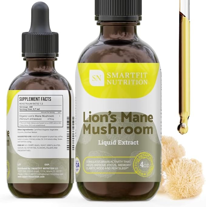 Lions Mane Extract 4 Fl oz - SN SMARTFIT NUTRITION product image