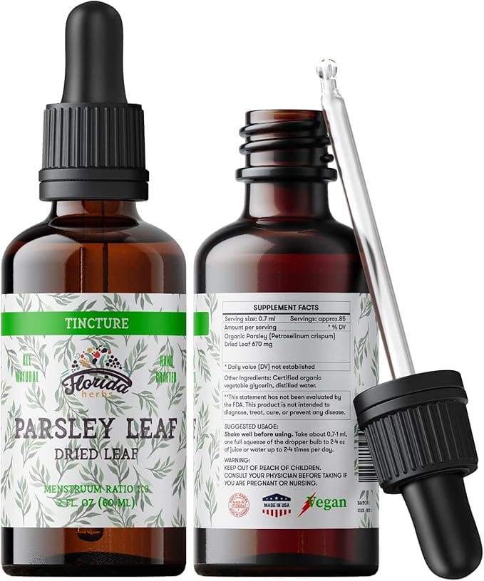 Parsley Leaf Tincture Alcohol-Free Extract - 2 Oz - Florida Herbs product image